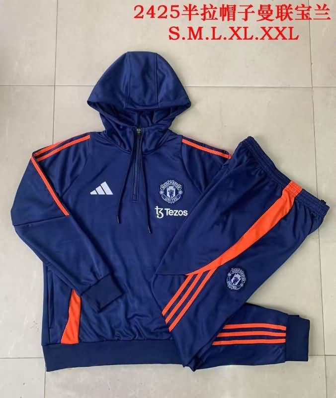 Manchester United Soccer Tracksuit 06 Dark Blue Replica 24/25