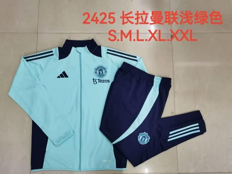 Manchester United Soccer Tracksuit 03 Green Replica 24/25