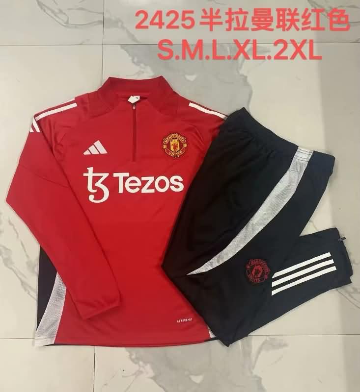 Manchester United Soccer Tracksuit 03 Red Replica 24/25