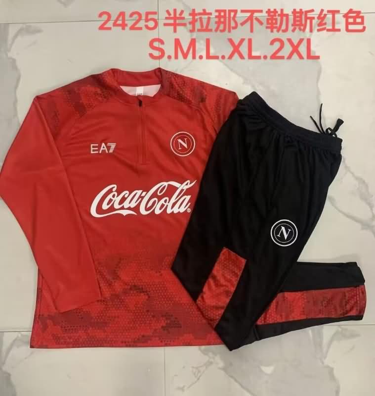 Napoli Soccer Tracksuit Red Replica 24/25