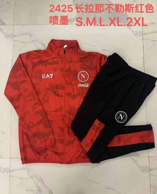 Napoli Soccer Tracksuit 02 Red Replica 24/25