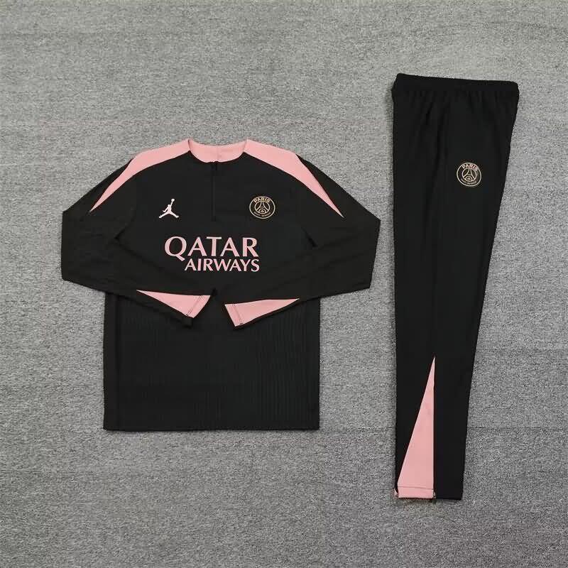 Paris St Germain Soccer Tracksuit 03 Black Replica 24/25