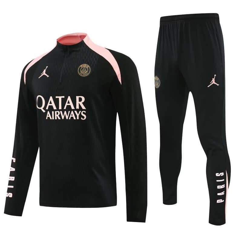 Paris St Germain Soccer Tracksuit 06 Black Replica 24/25