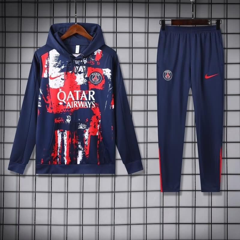 Paris St Germain Soccer Tracksuit 02 Dark Blue Replica 24/25