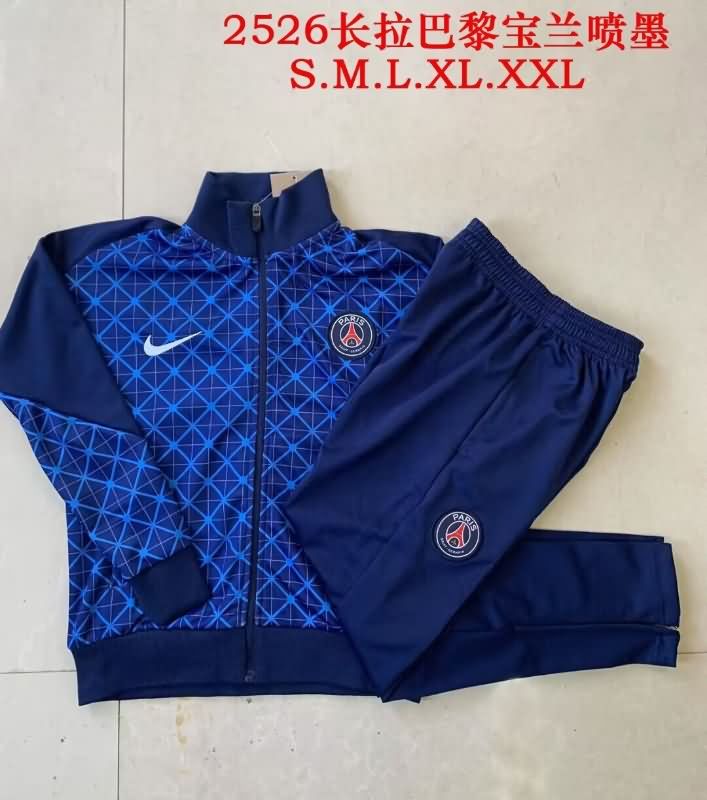 Paris St Germain Soccer Tracksuit 04 Dark Blue Replica 24/25