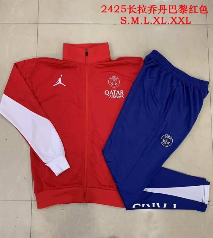 AAA Quality PSG 24/25 Red Soccer Tracksuit 02