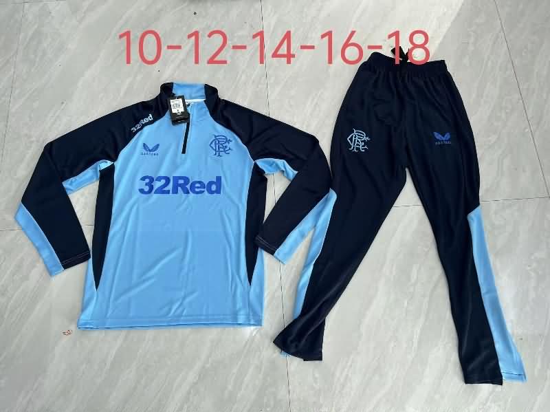 Kids Rangers Soccer Tracksuit Blue Replica 24/25