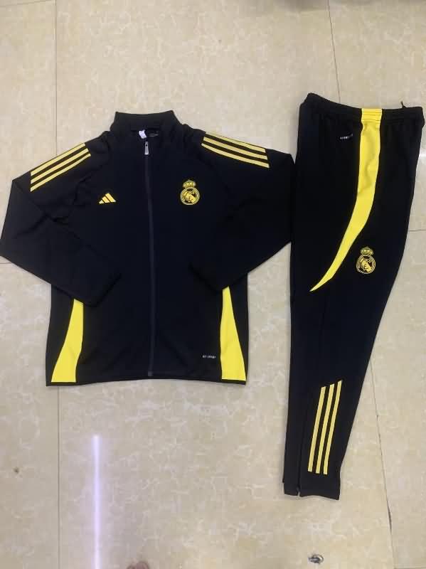 Real Madrid Soccer Tracksuit Black Replica 24/25