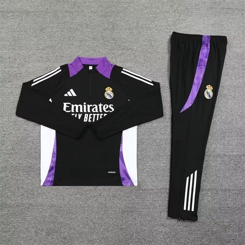 Real Madrid Soccer Tracksuit 05 Black Replica 24/25