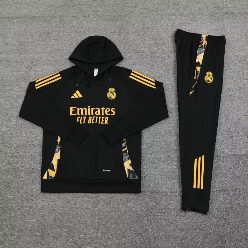 Real Madrid Soccer Tracksuit 07 Black Replica 24/25