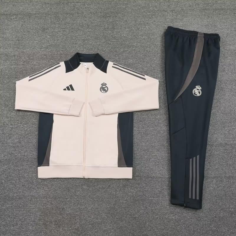 Real Madrid Soccer Tracksuit 02 Beige Replica 24/25