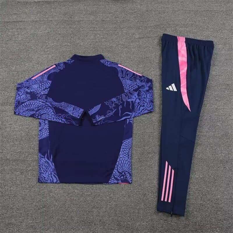 Real Madrid Soccer Tracksuit Dark Blue Replica 24/25