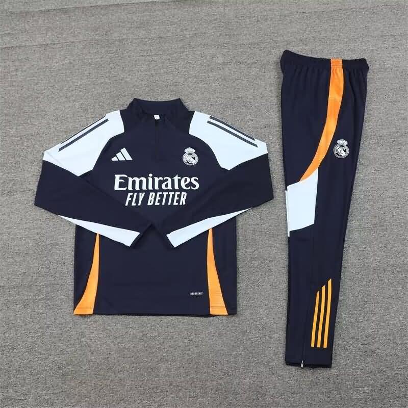 Real Madrid Soccer Tracksuit 02 Dark Blue Replica 24/25