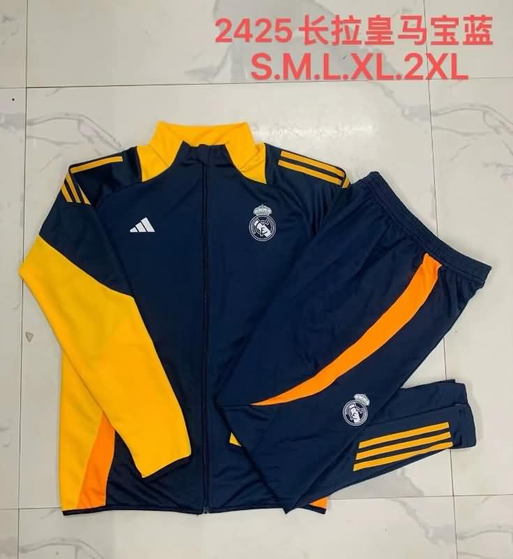 Real Madrid Soccer Tracksuit 03 Dark Blue Replica 24/25