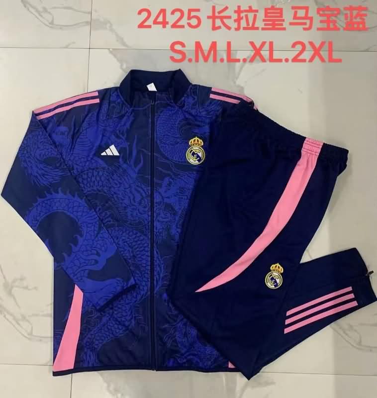 Real Madrid Soccer Tracksuit 05 Dark Blue Replica 24/25