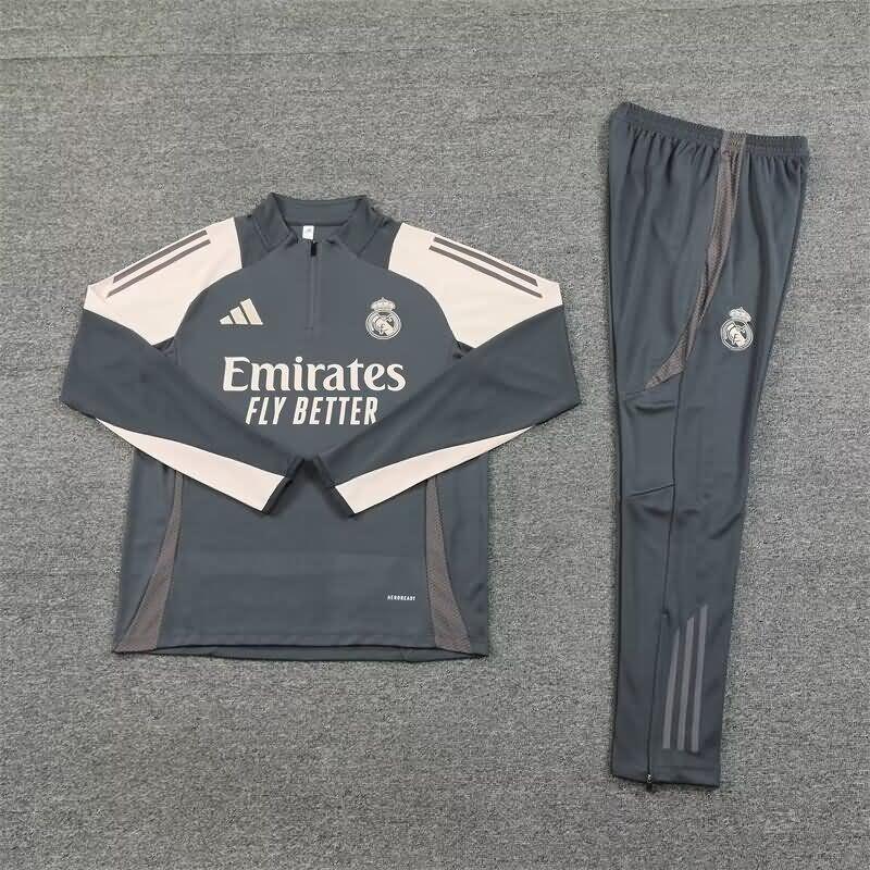 Real Madrid Soccer Tracksuit Grey Replica 24/25