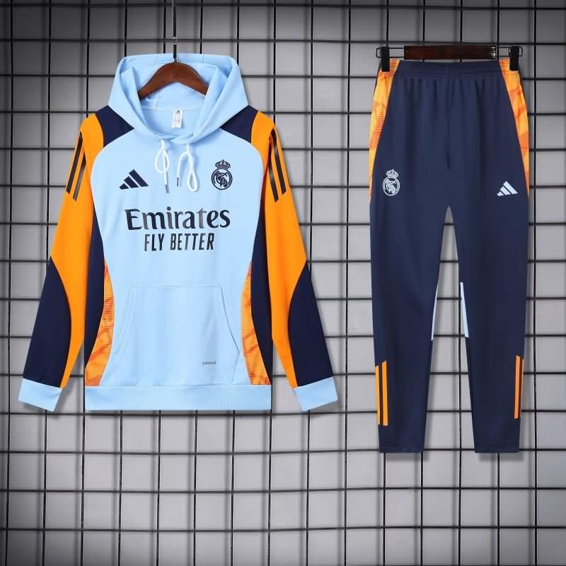 Real Madrid Soccer Tracksuit 04 Light Blue Replica 24/25