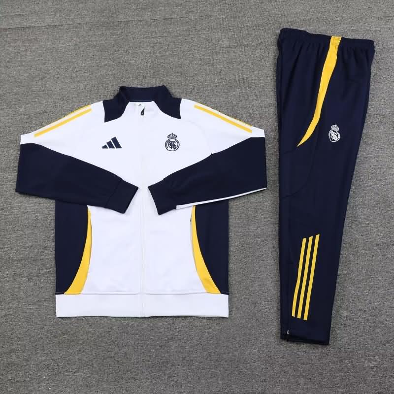 Real Madrid Soccer Tracksuit White Replica 24/25