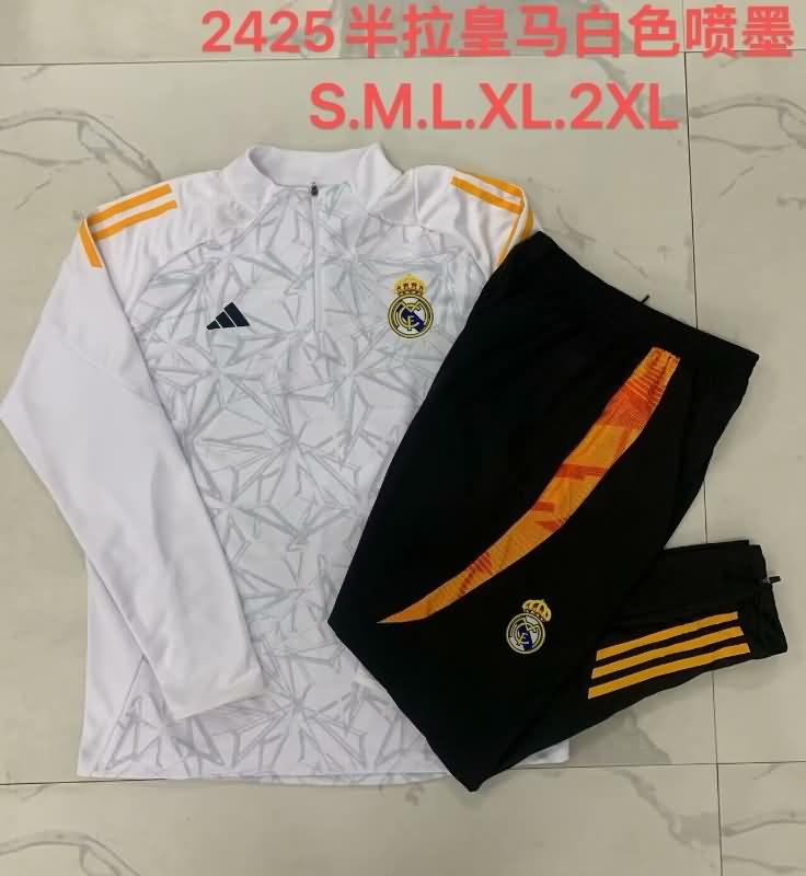 Real Madrid Soccer Tracksuit 05 White Replica 24/25