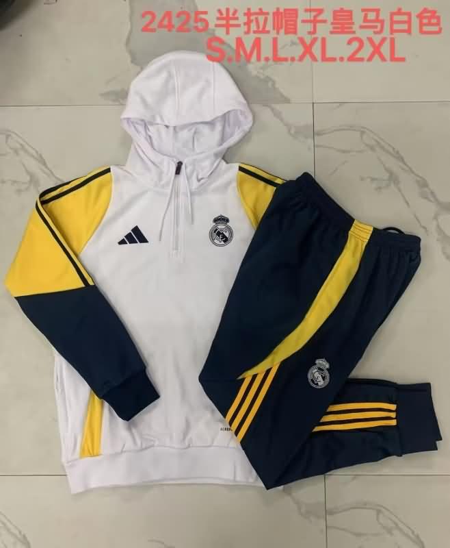 Real Madrid Soccer Tracksuit 07 White Replica 24/25