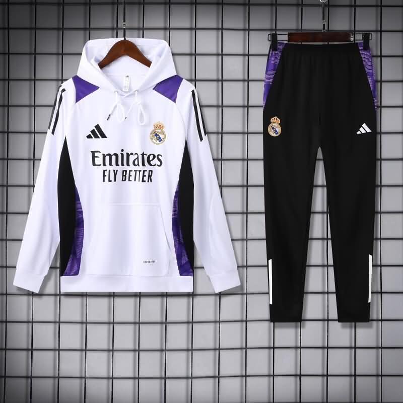 Real Madrid Soccer Tracksuit 08 White Replica 24/25