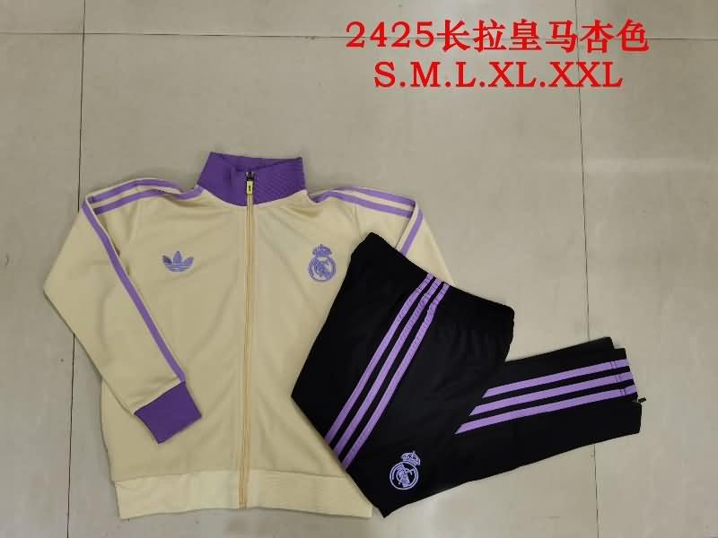 Real Madrid Soccer Tracksuit Yellow Replica 24/25