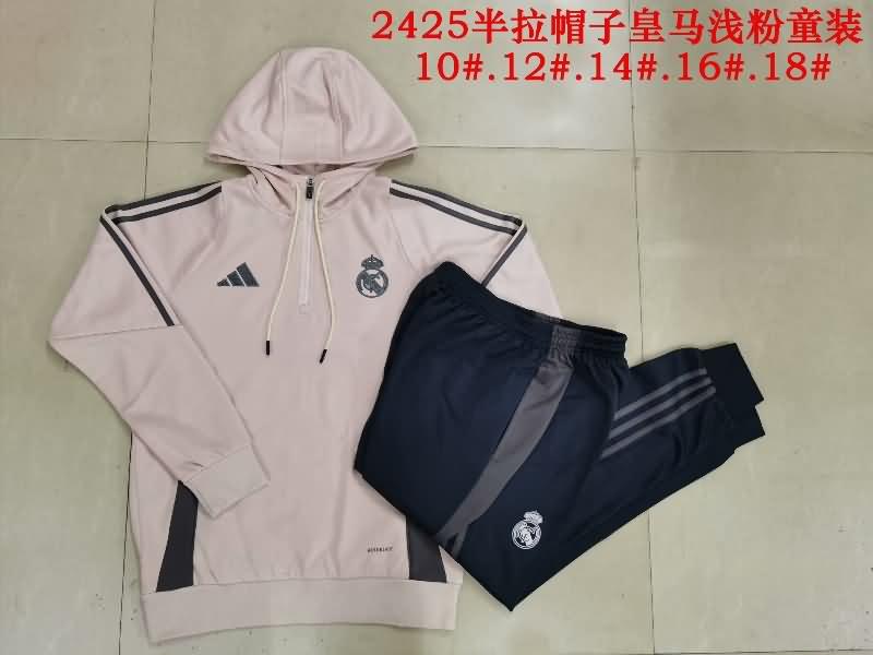 Kids Real Madrid Soccer Tracksuit 02 Pink Replica 24/25