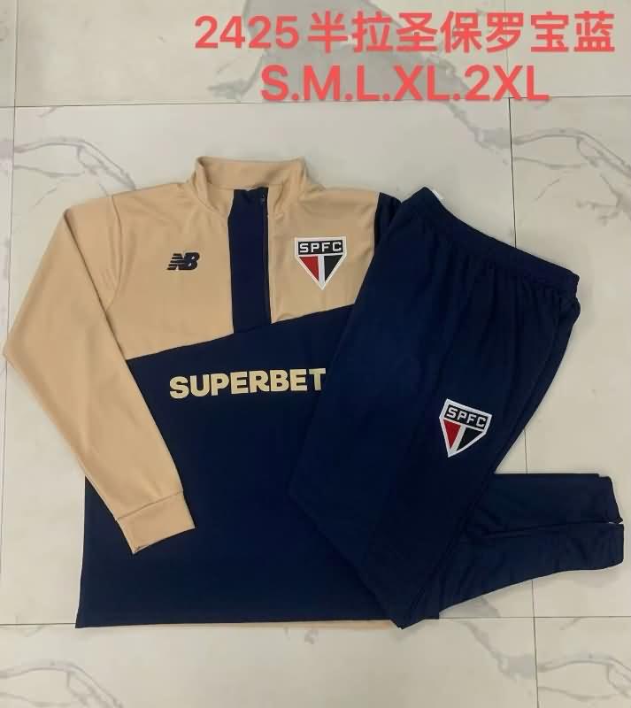 Sao Paulo Soccer Tracksuit Dark Blue Replica 2024