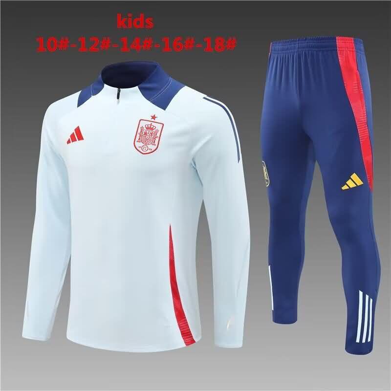 Kids Spain Soccer Tracksuit Light Blue Replica 2024