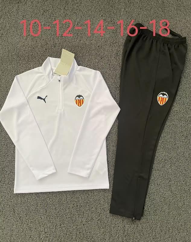 Kids Valencia Soccer Tracksuit White Replica 24/25