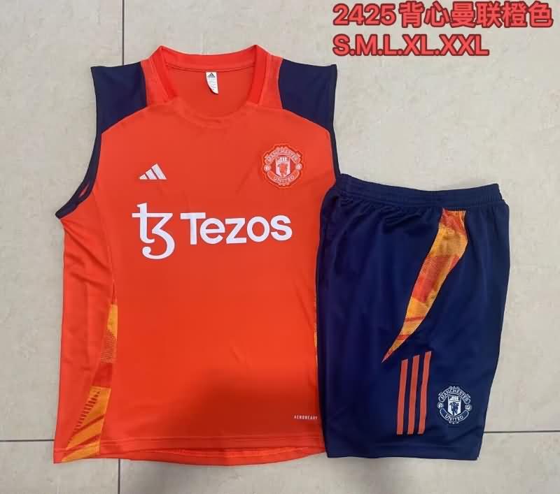 Manchester United Training Jersey 02 Orange Replica 24/25