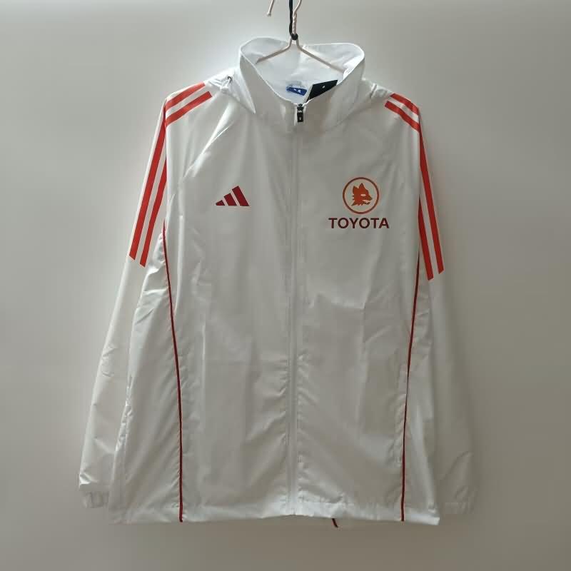 AS Roma Soccer Windbreaker White Replica 24/25