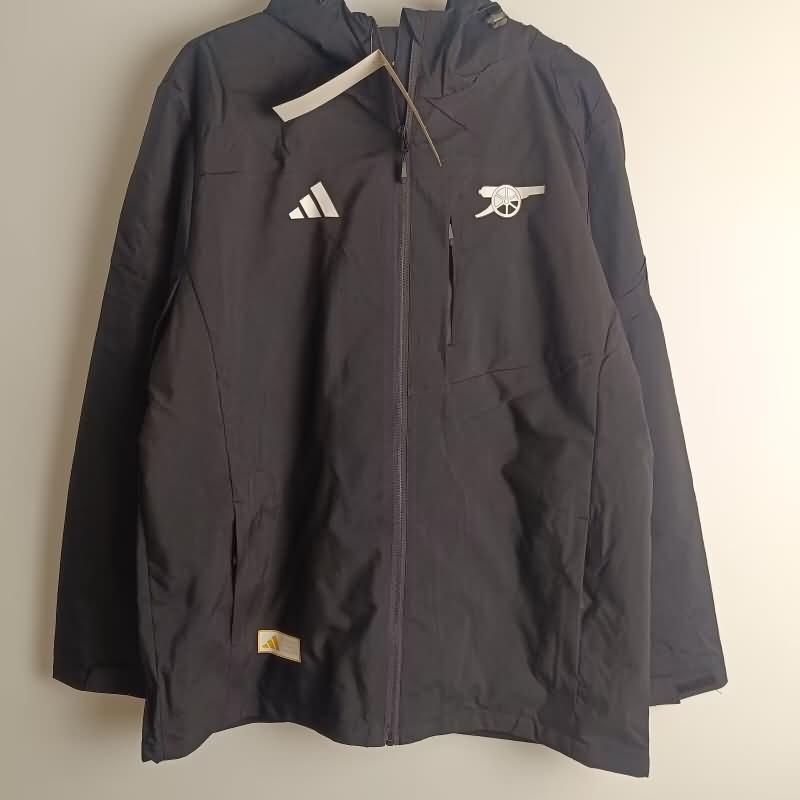 Arsenal Soccer Windbreaker 03 Black Replica 24/25