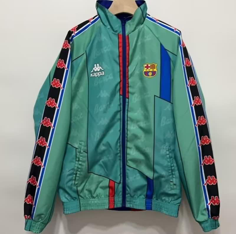 Barcelona Soccer Windbreaker Red Green Reversible Replica 24/25