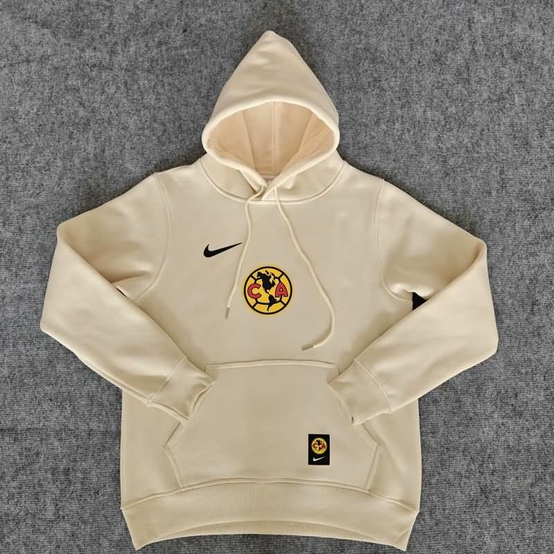 Club America Soccer Hoodie Cream Replica 2024