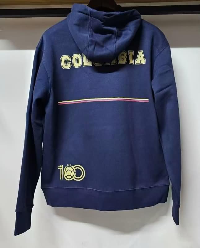 Colombia Soccer Hoodie Anniversary Dark Blue Replica 100th