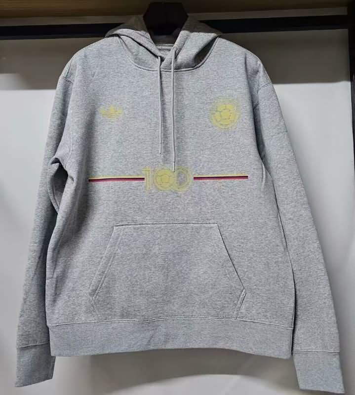 Colombia Soccer Hoodie Anniversary Grey Replica 100th