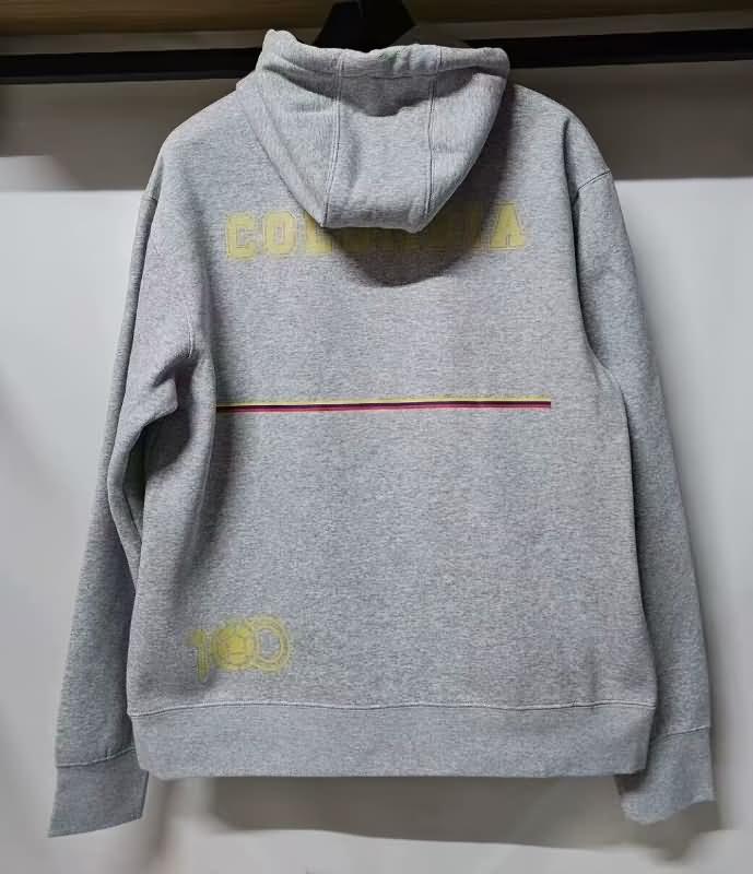 Colombia Soccer Hoodie Anniversary Grey Replica 100th