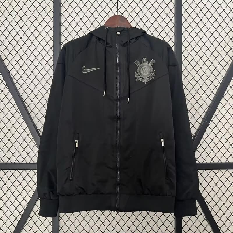 Corinthians Soccer Windbreaker Black Replica 24/25