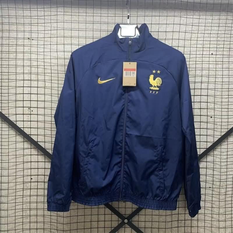 France Soccer Windbreaker 02 Dark Blue Replica 2024