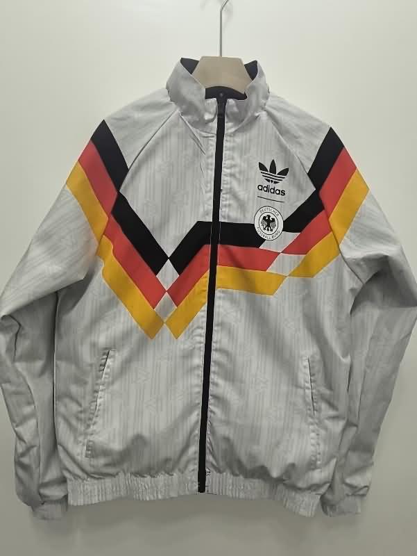 Germany Soccer Windbreaker White Black Reversible Replica 2024