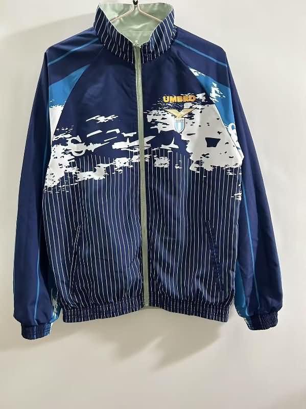 AAA Quality Lazio 24/25 Dark Blue Grey Reversible Soccer Windbreaker