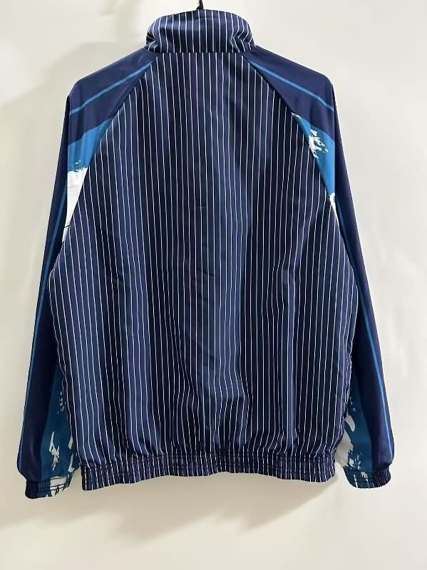 AAA Quality Lazio 24/25 Dark Blue Grey Reversible Soccer Windbreaker