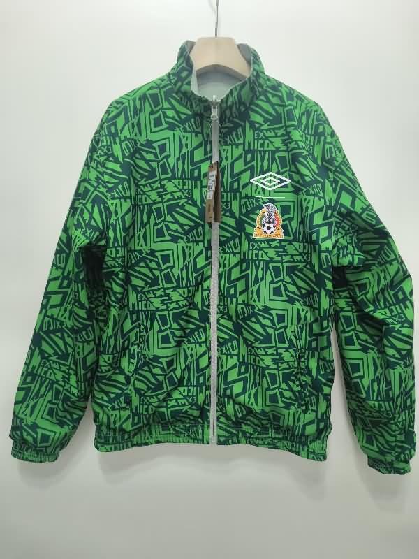 Mexico Soccer Windbreaker Green Grey Reversible Replica 2024