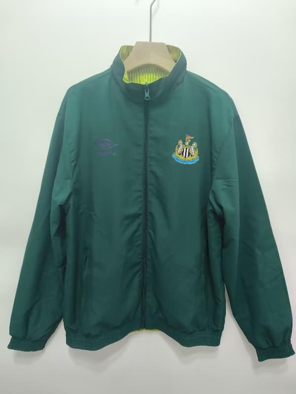 Newcastle United Soccer Windbreaker Green Reversible Replica 24/25