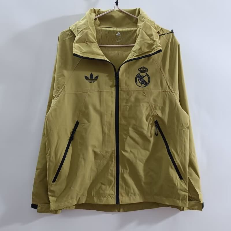 AAA Quality Real Madrid 24/25 Gold Soccer Windbreaker