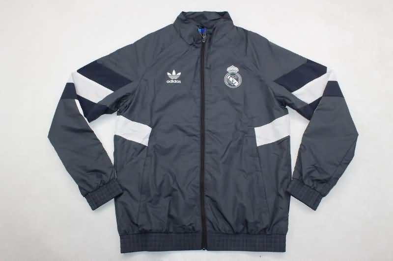 Real Madrid Soccer Windbreaker Grey Replica 24/25