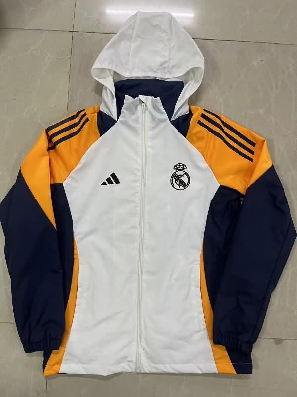 Real Madrid Soccer Windbreaker 02 White Replica 24/25