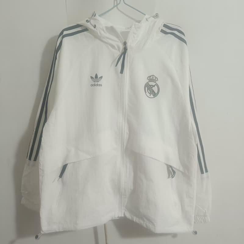 Real Madrid Soccer Windbreaker 03 White Replica 24/25