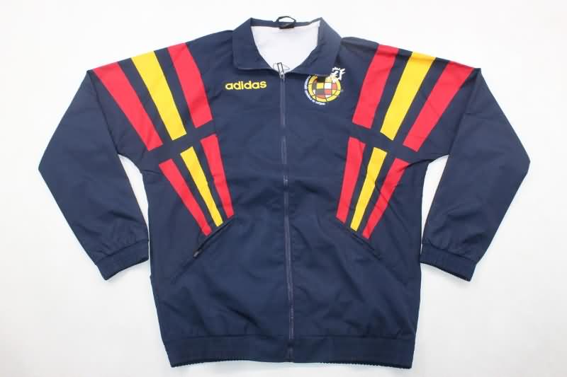 Spain Soccer Windbreaker Dark Blue Replica 2024